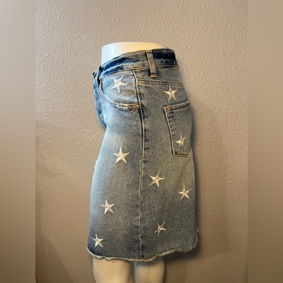 VELVET Heart denim Yelena Classic Fit Star button up Skirt vintage! - Picture 3 of 15